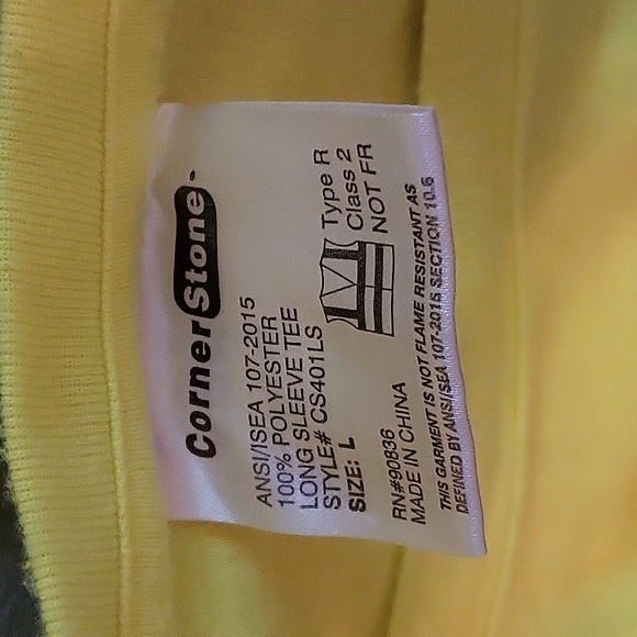 High Visibility Large Reflective Long Sleeve Tee - Picture 5 of 5